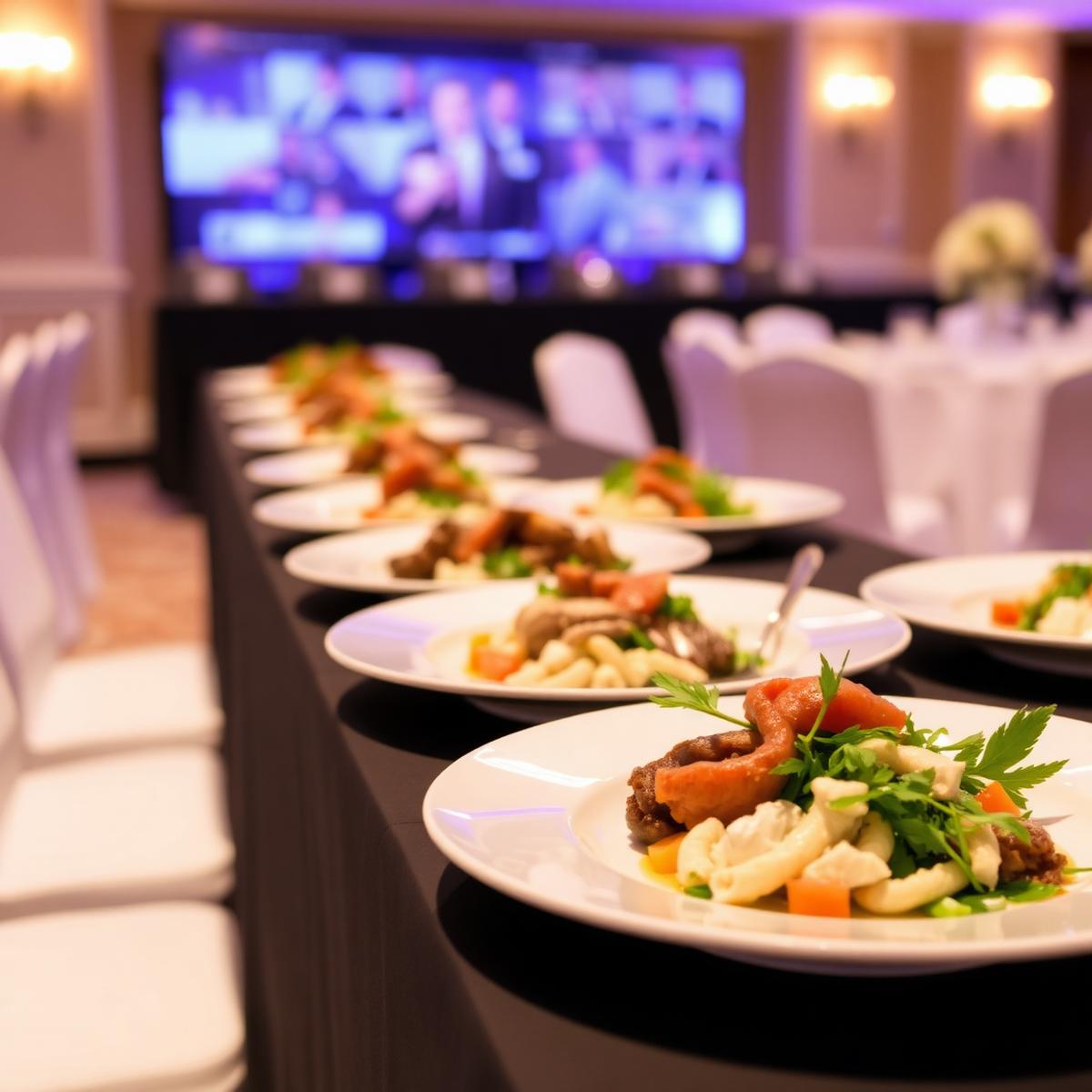 Corporate event plated catering