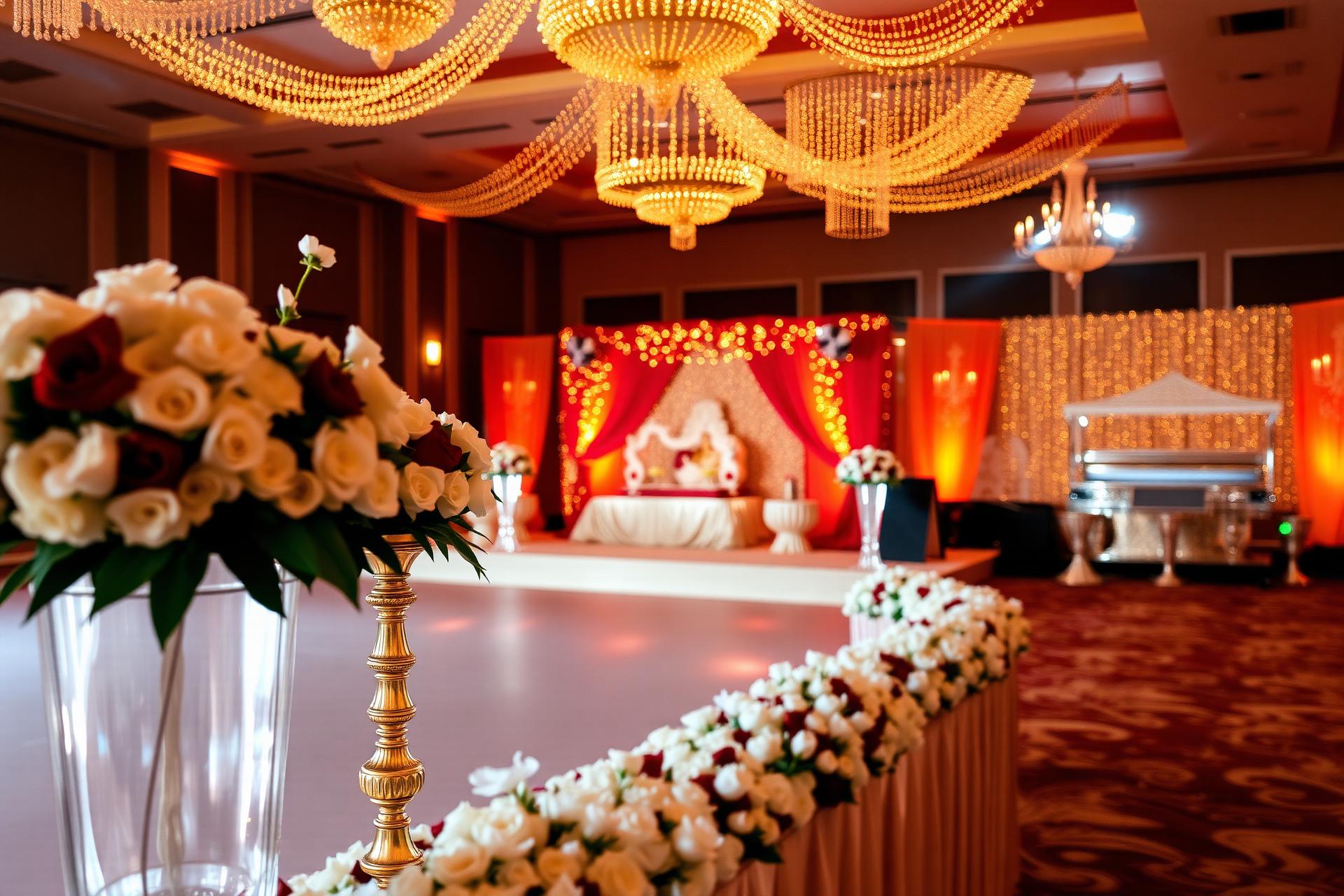 Luxury wedding catering and decoration setup in Noida
